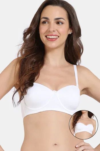 Buy Zivame Padded Wired 3/4Th Coverage Multiway Bra - Off White